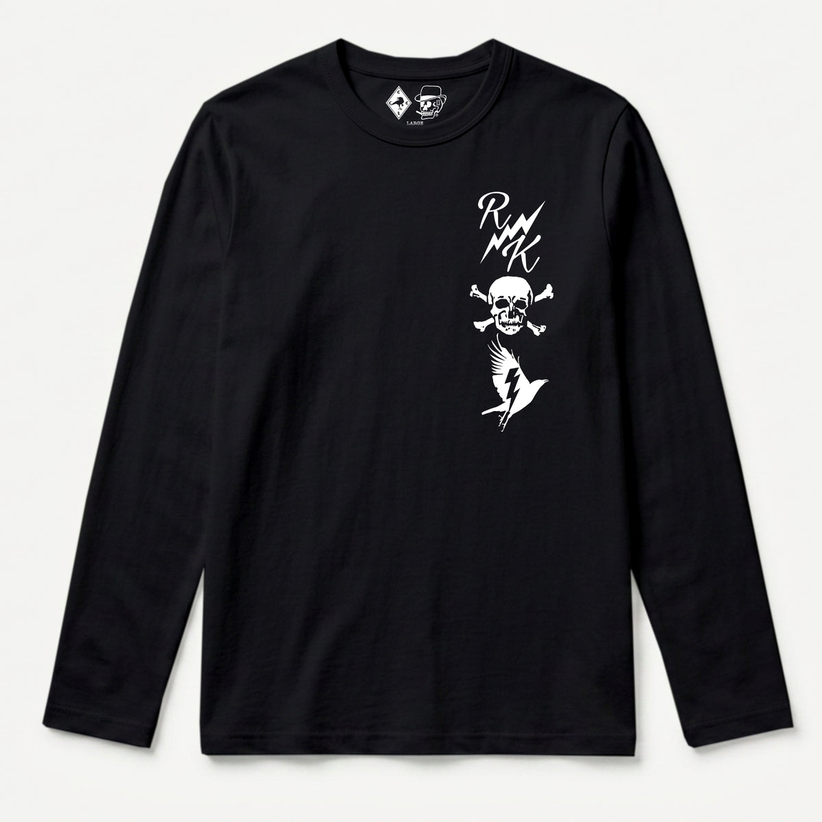 RUM KNUCKLES RK TOTEM Long Sleeve Tee - Black - front