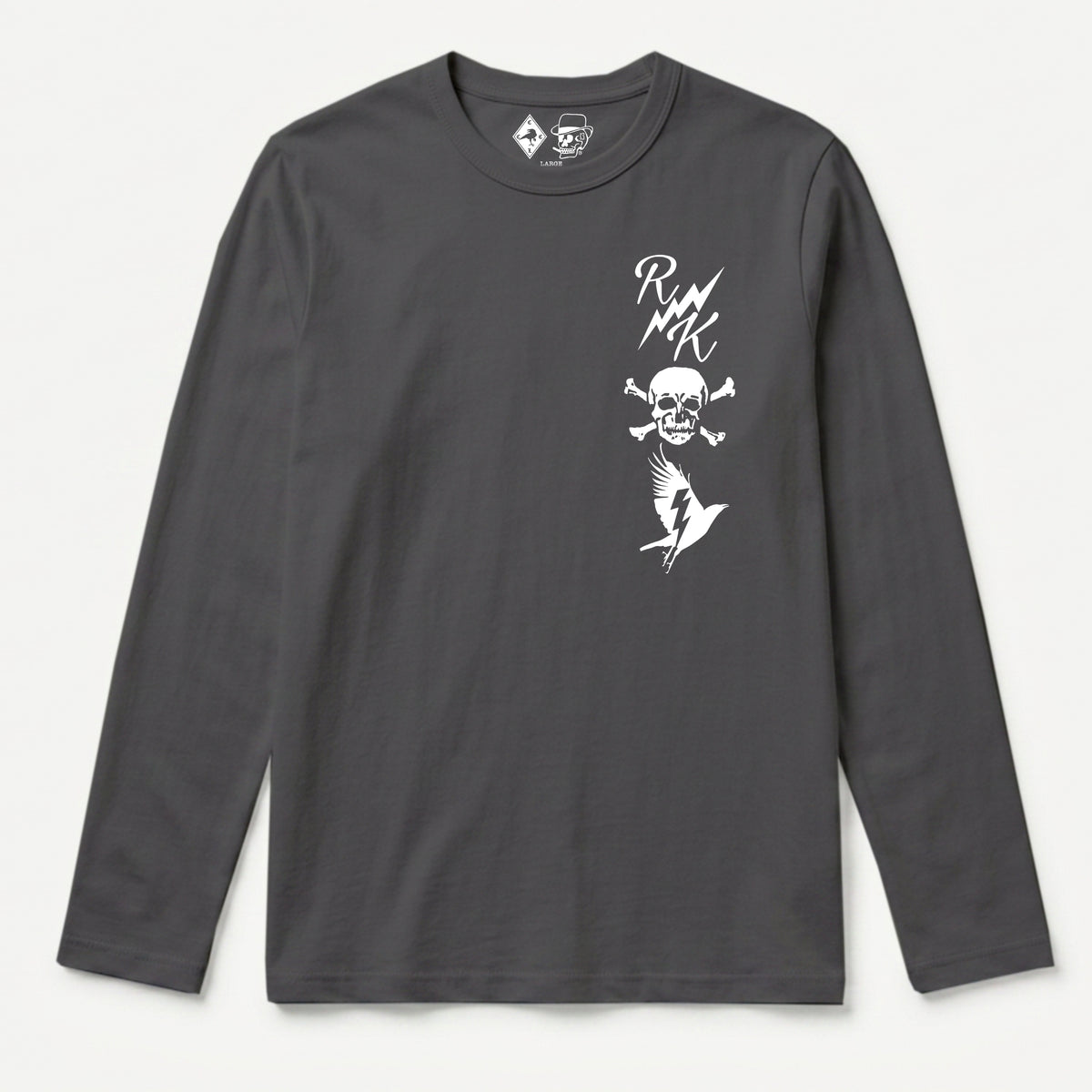 RUM KNUCKLES RK TOTEM Long Sleeve Tee - Charcoal - front