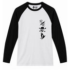 RUM KNUCKLES RK TOTEM Baseball Tee - White/Black - front