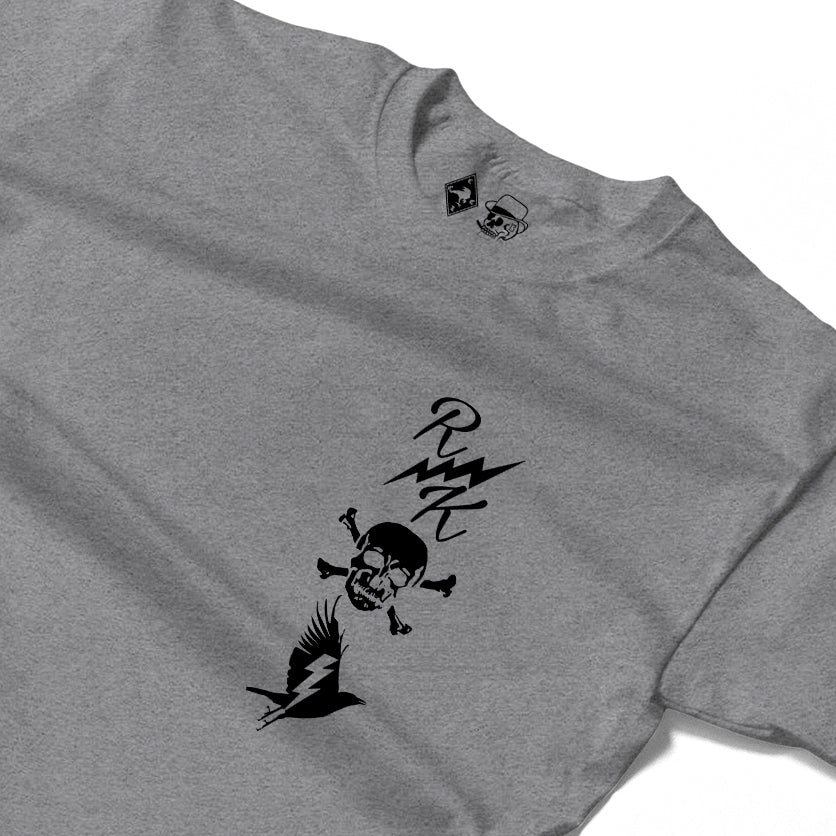 RUM KNUCKLES RK TOTEM Long Sleeve Tee - Heather Grey - detail