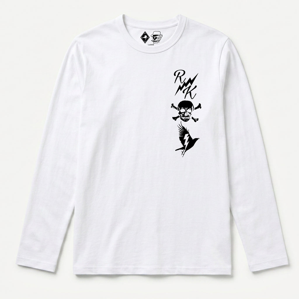 RUM KNUCKLES RK TOTEM Long Sleeve Tee - White - front