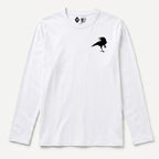 RUM KNUCKLES RAVEN CORVUS Long Sleeve Tee - White - front