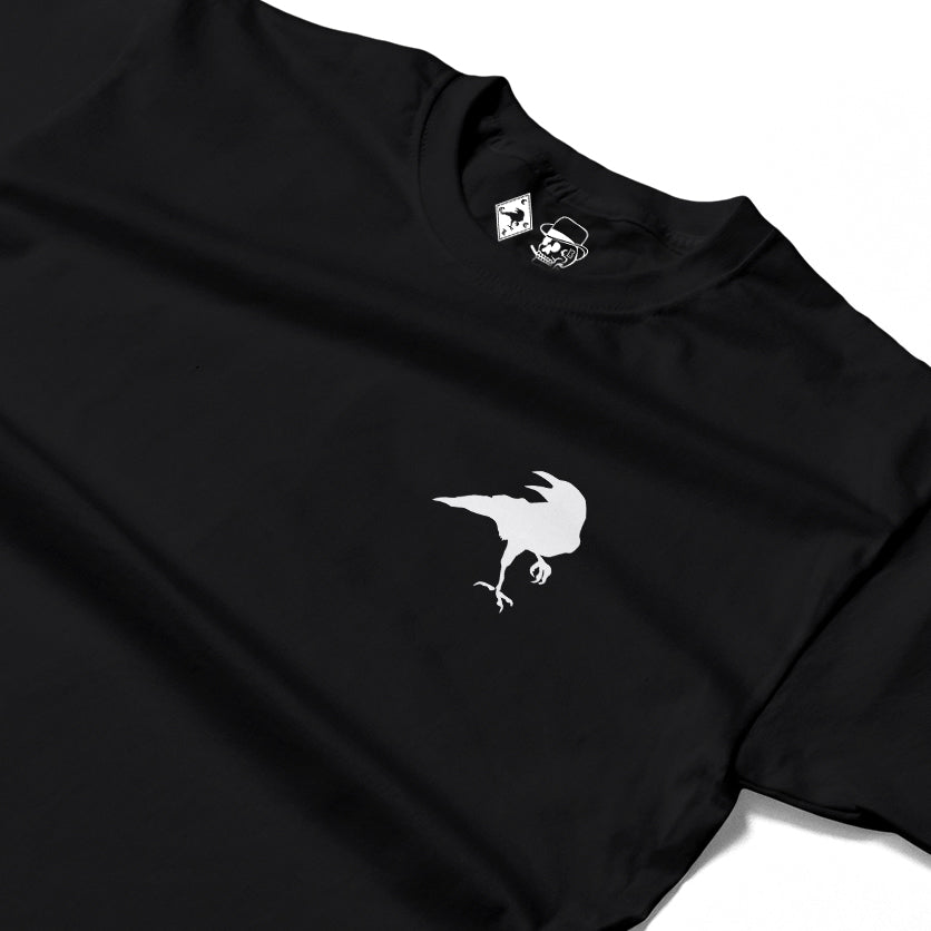 RUM KNUCKLES RAVEN CORVUS Long Sleeve Tee - Black - detail