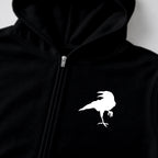 RUM KNUCKLES RAVEN CORVUS Zip Hoodie - Black - detail