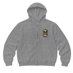 RUM KNUCKLES EAGLE V SNAKE Zip Hoodie - Heather Grey - front