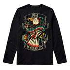 RUM KNUCKLES EAGLE V SNAKE Long Sleeve Tee - Black - back