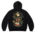 RUM KNUCKLES EAGLE V SNAKE Zip Hoodie - Black - back