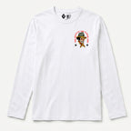 RUM KNUCKLES GUNSLINGER Long Sleeve Tee - White - front