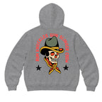 RUM KNUCKLES GUNSLINGER Zip Hoodie - Heather Grey - back