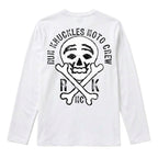 RUM KNUCKLES RK MOTO CREW Long Sleeve Tee - White - back