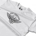 RUM KNUCKLES RK MOTO CREW Long Sleeve Tee - White - detail