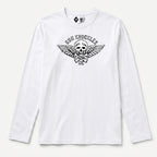 RUM KNUCKLES RK MOTO CREW Long Sleeve Tee - White - front