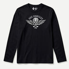 RUM KNUCKLES RK MOTO CREW Long Sleeve Tee - Black - front