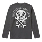 RUM KNUCKLES RK MOTO CREW Long Sleeve Tee - Charcoal - back