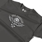 RUM KNUCKLES RK MOTO CREW Long Sleeve Tee - Charcoal - detail