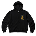 RUM KNUCKLES TATTOO TIGER Zip Hoodie - Black - front