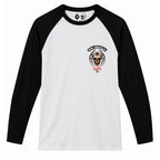 RUM KNUCKLES SPIDER 13 Baseball Tee - White/Black - front