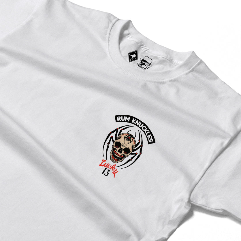 RUM KNUCKLES SPIDER 13 Long Sleeve Tee - White - detail