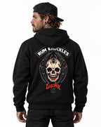 RUM KNUCKLES SPIDER 13 Zip Hoodie - Black - model back