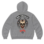 RUM KNUCKLES SPIDER 13 Zip Hoodie - Heather Grey - back