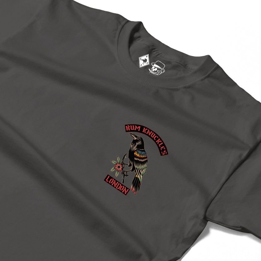 RUM KNUCKLES RVN TOWER Long Sleeve Tee - Charcoal - detail