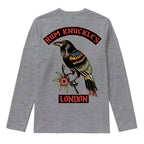 RUM KNUCKLES RVN TOWER Long Sleeve Tee - Heather Grey - back