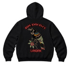 RUM KNUCKLES RVN TOWER Zip Hoodie - Black - back