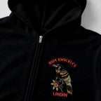 RUM KNUCKLES RVN TOWER Zip Hoodie - Black - detail