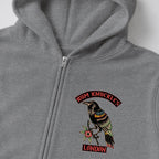 RUM KNUCKLES RVN TOWER Zip Hoodie - Heather Grey - detail