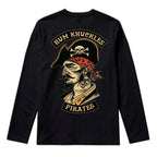 RUM KNUCKLES RK PIRATES Long Sleeve Tee - Black - back