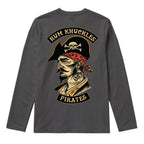 RUM KNUCKLES RK PIRATES Long Sleeve Tee - Charcoal - back