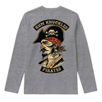 RUM KNUCKLES RK PIRATES Long Sleeve Tee - Heather Grey - back