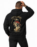 RUM KNUCKLES RK PIRATES Zip Hoodie - Black - model back