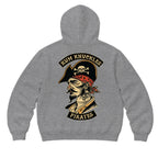 RUM KNUCKLES RK PIRATES Zip Hoodie - Heather Grey - back