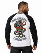 RUM KNUCKLES RK INK Baseball Tee - White/Black - model back