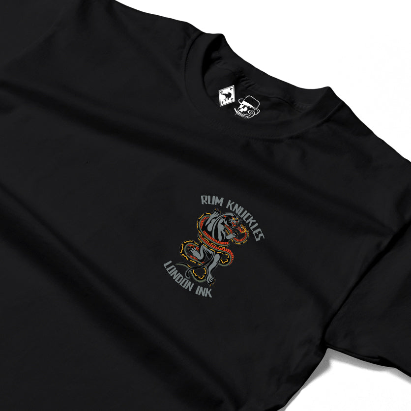 RUM KNUCKLES RK INK Long Sleeve Tee - Black - detail