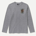 RUM KNUCKLES RK INK Long Sleeve Tee - Heather Grey - front
