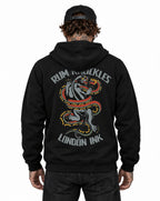 RUM KNUCKLES RK INK Zip Hoodie - Black - model back