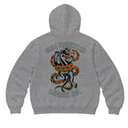 RUM KNUCKLES RK INK Zip Hoodie - Heather Grey - back