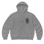 RUM KNUCKLES RK INK Zip Hoodie - Heather Grey - front