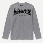 RUM KNUCKLES RK THRASH Long Sleeve Tee - Heather Grey - front