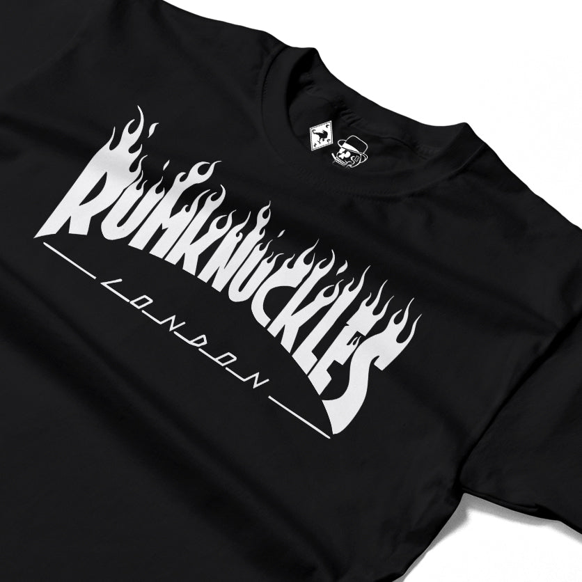 RUM KNUCKLES RK THRASH Long Sleeve Tee - Black - detail