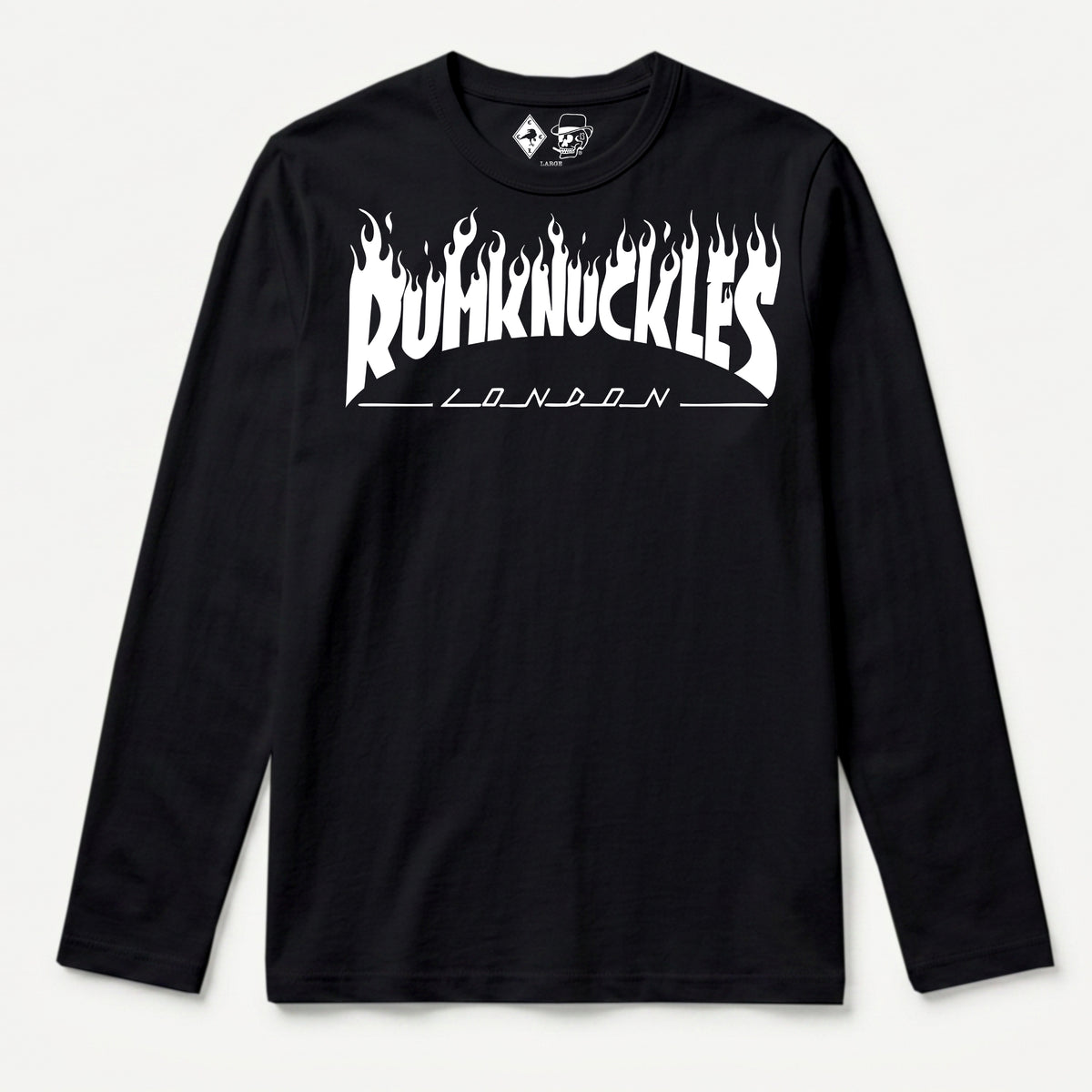 RUM KNUCKLES RK THRASH Long Sleeve Tee - Black - front
