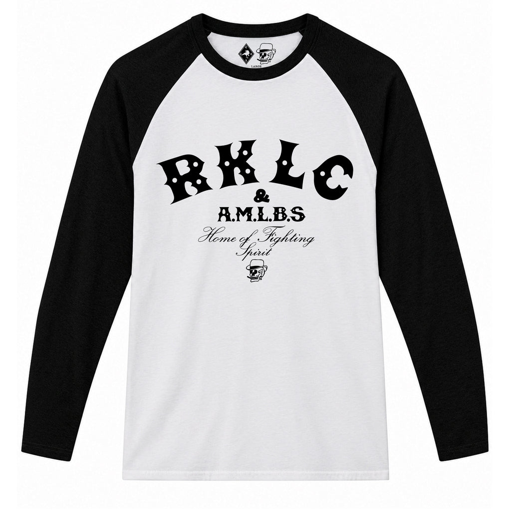 RUM KNUCKLES RKLC HOME Baseball Tee - White/Black - front
