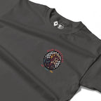 RUM KNUCKLES SKULL MOTO Long Sleeve Tee - Charcoal - detail
