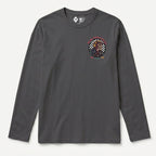 RUM KNUCKLES SKULL MOTO Long Sleeve Tee - Charcoal - front