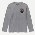 RUM KNUCKLES SKULL MOTO Long Sleeve Tee - Heather Grey - front