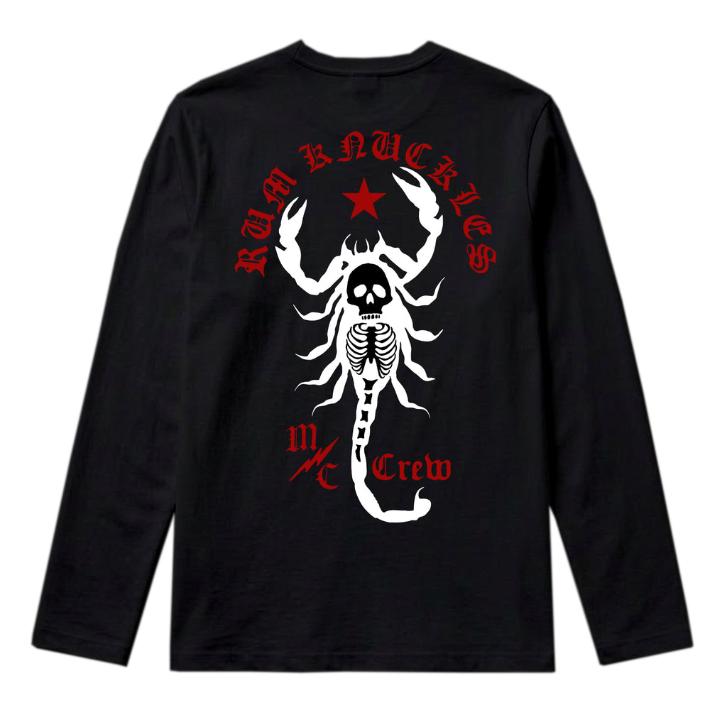 RUM KNUCKLES SCORPIO Long Sleeve Tee - Black - back