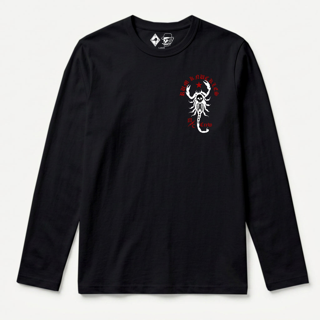 RUM KNUCKLES SCORPIO Long Sleeve Tee - Black - front