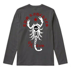 RUM KNUCKLES SCORPIO Long Sleeve Tee - Charcoal - back